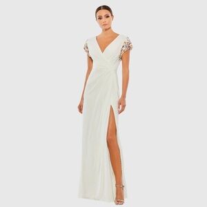 Beautiful Embellished Sleeve Gown